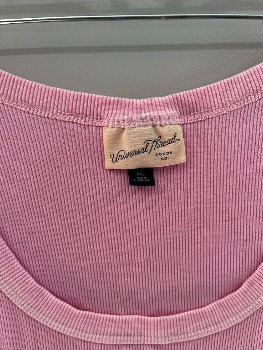 Universal Thread Light Pink Ribbed Scoop Neck Tank - Picture 5 of 6